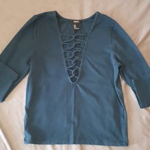 Forever 21- Forest Green Lace Crop Top